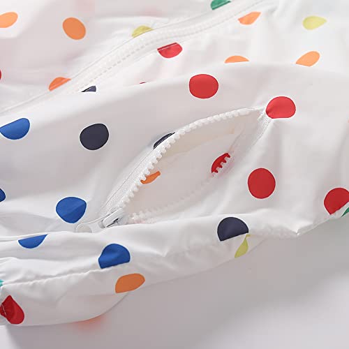 Polka Dot Waterproof Girls' Rain Jacket - WELAKEN
