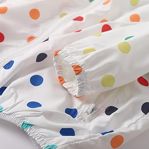 Polka Dot Waterproof Girls' Rain Jacket - WELAKEN