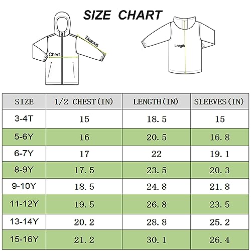 UMMTOM Lightweight Hooded Raincoats for Boys (6-7Y)