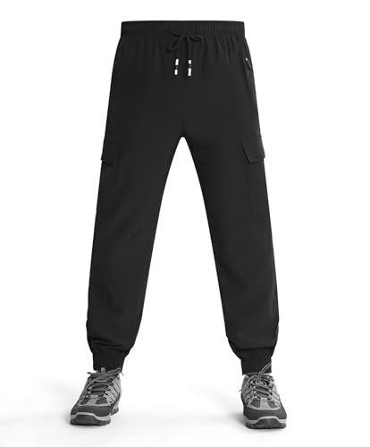 HONCAN Boys Cargo Joggers - Quick Dry Lightweight
