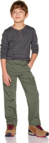 Kids Outdoor Camping Hiking Pants, UPF 50+, Olive
