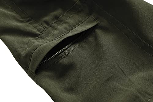 Kids Quick Dry Convertible Cargo Hiking Pants, Army Green
