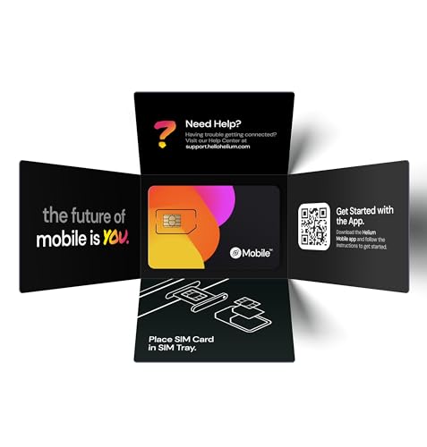 Helium Mobile Plan SIM Kit - Unlimited Talk, Text, Data
