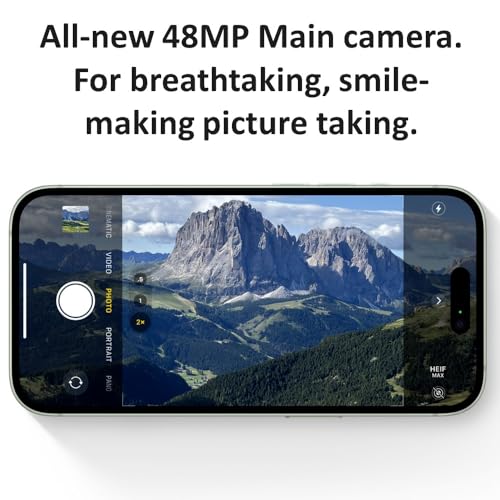 Apple iPhone 15, 256GB, Black - AI Smart Phone