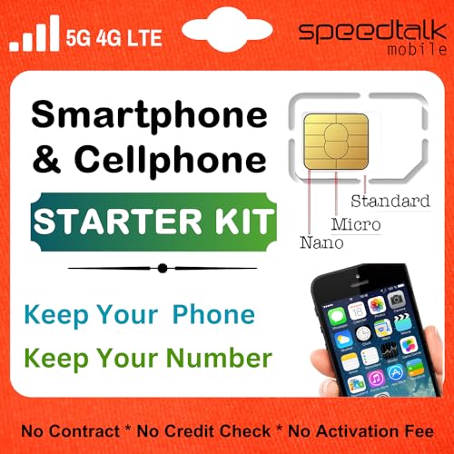 SpeedTalk Prepaid SIM for 5G/4G Smartphones