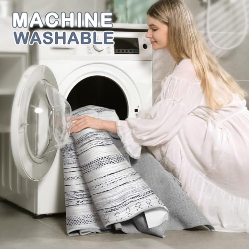 Boho Moroccan Neutral Area Rug - 5x7