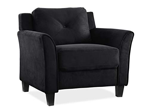 Harrington Armchair - Black, 35.4"W x 32"D x 32.7"H