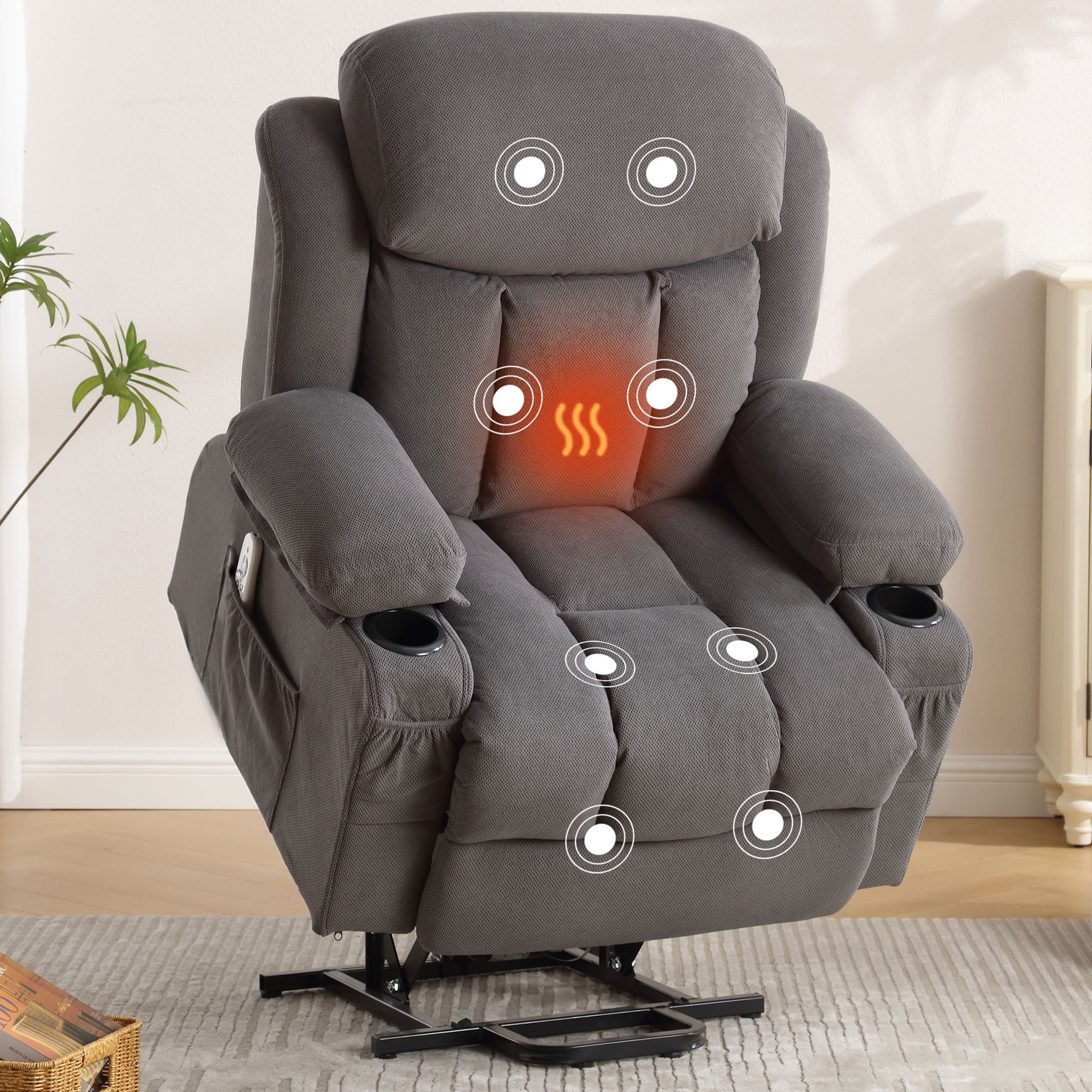 Heavy Duty Manual Recliner Sofa - Beige