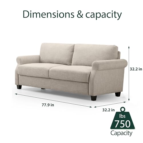 ZINUS Josh Sofa Couch / Easy, Tool-Free Assembly, Beige