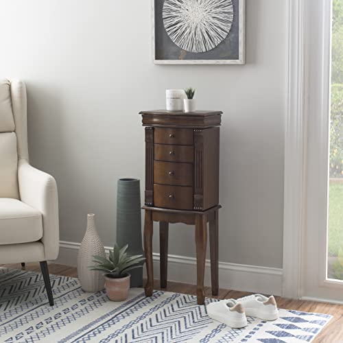 Powell Louis Philippe Jewelry Armoire, Walnut