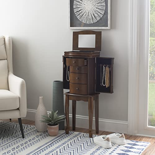 Powell Louis Philippe Jewelry Armoire, Walnut