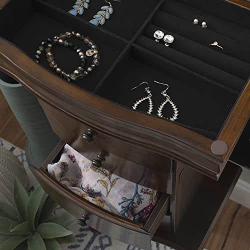 Powell Louis Philippe Jewelry Armoire, Walnut