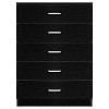 Modern Black 4-Drawer Dresser for Any Room