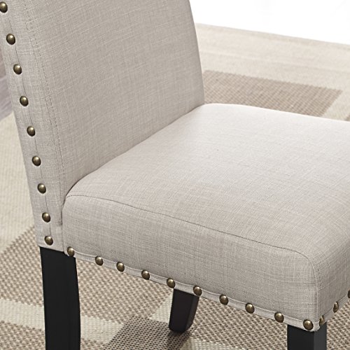 Biony Tan Fabric Dining Chairs (Set of 2)
