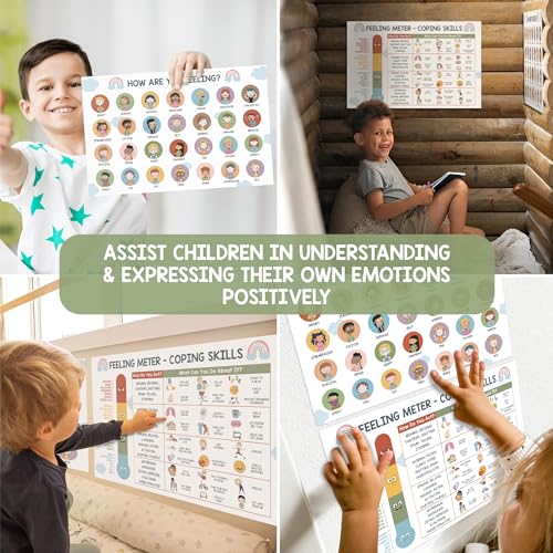 Kids Feelings Chart Poster for Home Education