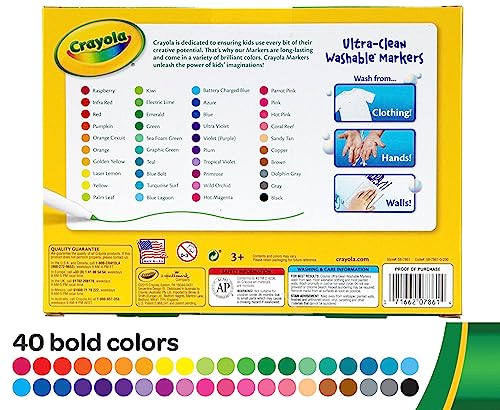 Crayola Fine Line Washable Markers Set for Kids