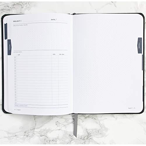 Entrepreneur's Project Planner & Brainstorming Notebook - Midnight Blue
