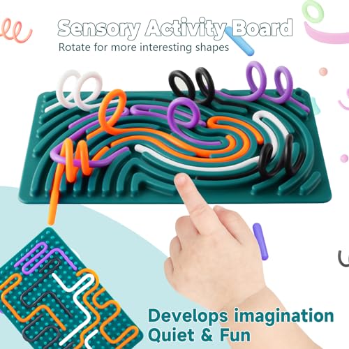 Double-Sided Silicone Sensory Activity Board for Ages 3+