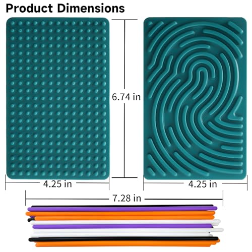 Double-Sided Silicone Sensory Activity Board for Ages 3+