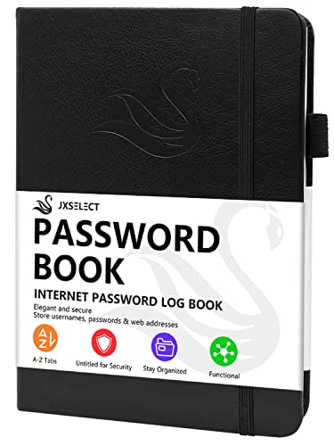 JXSELECT Elegant Password Book with Tabs & Organizer