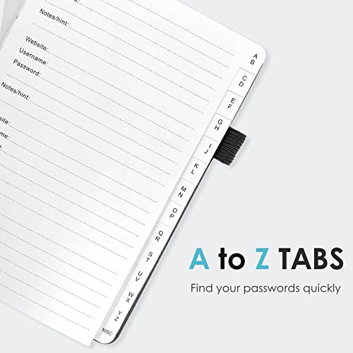 JXSELECT Elegant Password Book with Tabs & Organizer