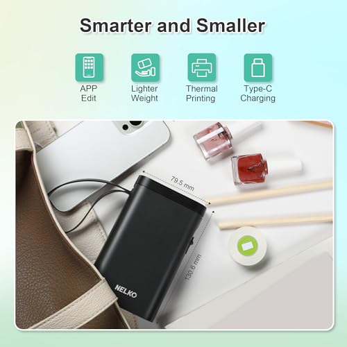 Portable Bluetooth Label Maker with Multiple Templates