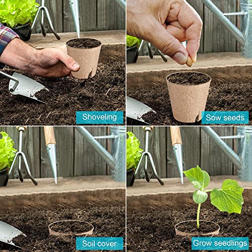 TULIADU 3.15" Biodegradable Seed Pots with Drainage