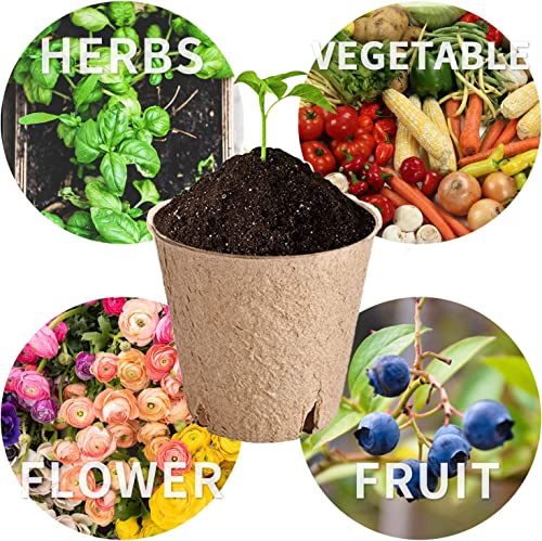 TULIADU 3.15" Biodegradable Seed Pots with Drainage