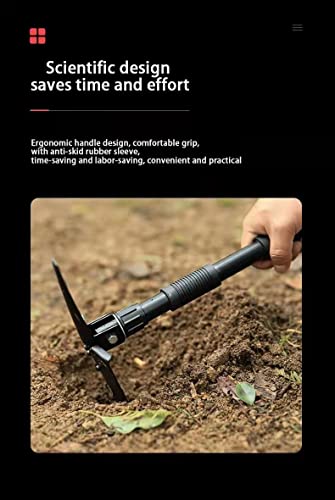 Leizji Military Portable Shovel and Pickax, Multifunction Tool