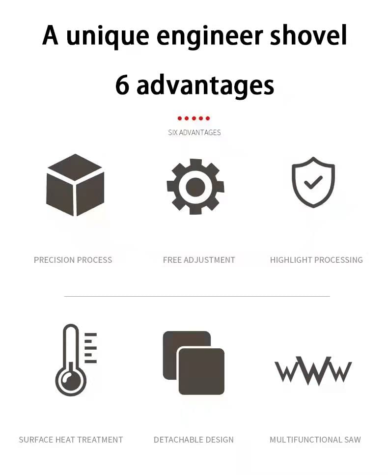 Leizji Military Portable Shovel and Pickax, Multifunction Tool