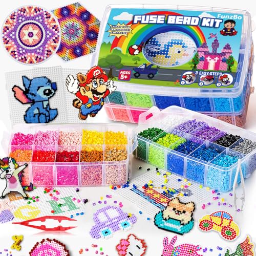 23000-pc Fuse Beads Kit: 22 Colors, 106 Patterns