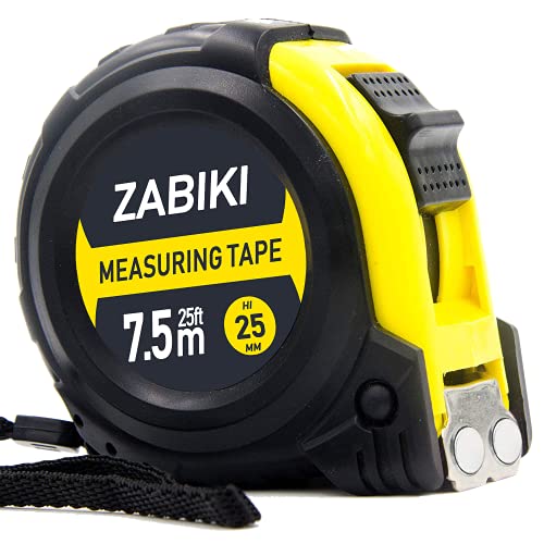 Zabiki 25 Ft Measuring Tape with Metric and Inches
