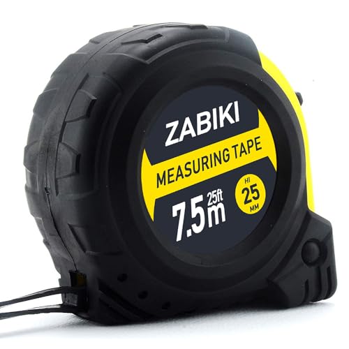 Zabiki 25 Ft Measuring Tape with Metric and Inches