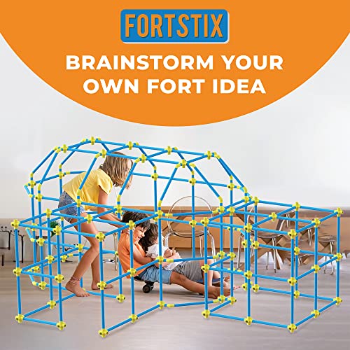 180pc Modular Fort Building Kit for Kids | STEM Toy Set | DIY Build Play Castle Tunnel House