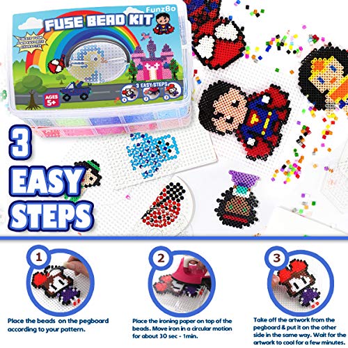 23000-pc Fuse Beads Kit: 22 Colors, 106 Patterns