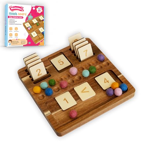 Wooden Montessori Math Board Toy for Homeschool Kids