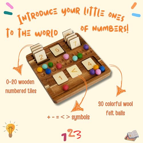Wooden Montessori Math Board Toy for Homeschool Kids