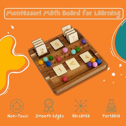 Wooden Montessori Math Board Toy for Homeschool Kids