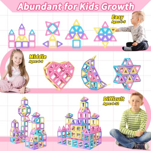 44Pcs Magnetic Building Blocks Set for Girls 3-7