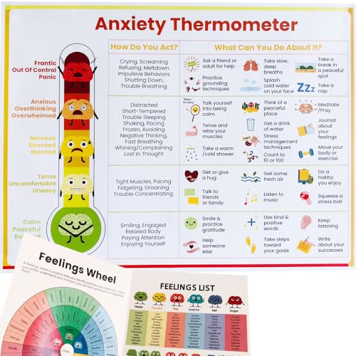 Feelings Chart for Kids & Teens - Anxiety Coping Skills
