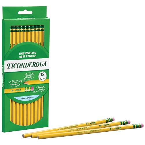 Ticonderoga Wood Pencils, 2 HB Soft, 12 Count
