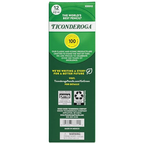Ticonderoga My First Wood Pencils, Pre-Sharpened, 12 Count