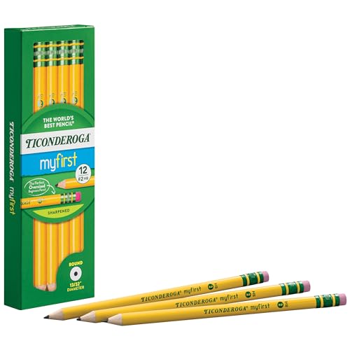 Ticonderoga My First Wood Pencils, Pre-Sharpened, 12 Count
