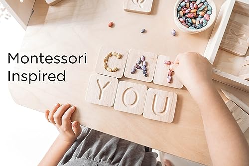 Montessori Wooden Alphabet Tracing Boards for Preschoolers