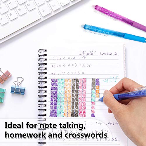 Vanstek 15-Color Retractable Erasable Gel Pens Clicker