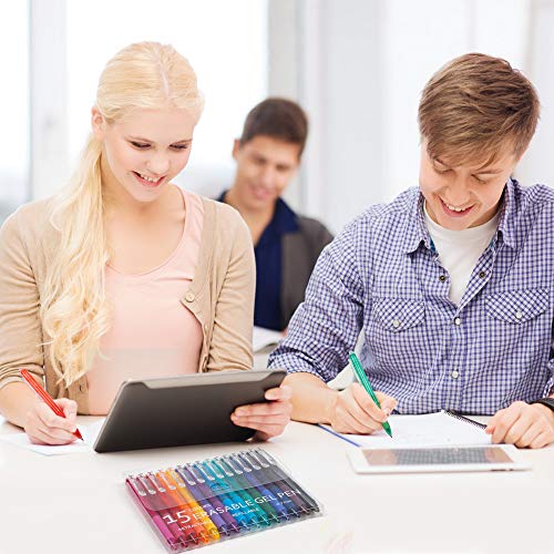 Vanstek 15-Color Retractable Erasable Gel Pens Clicker