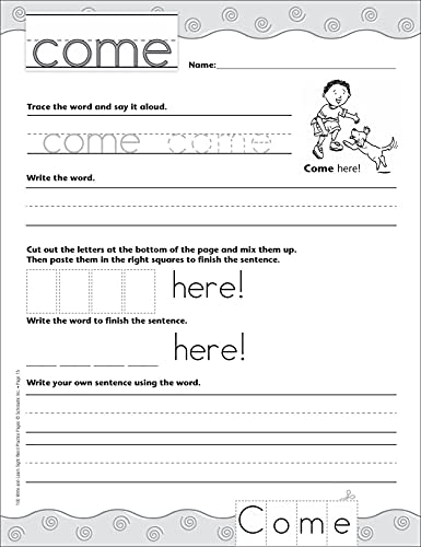 Engaging Sight Word Practice Pages for Homeschoolers