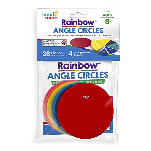 Rainbow Angle Circles Geometry Manipulatives for Homeschool Math