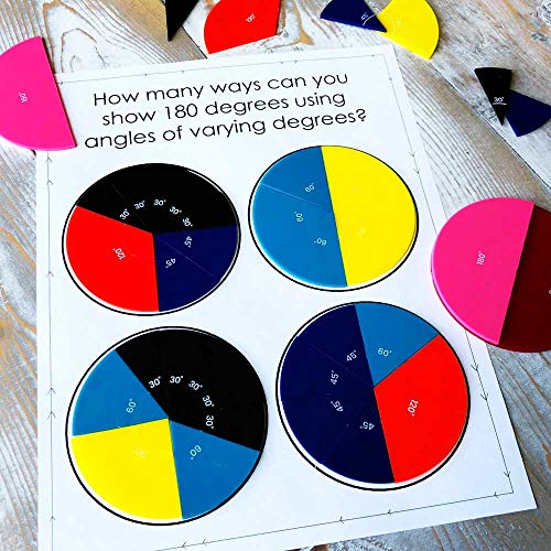 Rainbow Angle Circles Geometry Manipulatives for Homeschool Math