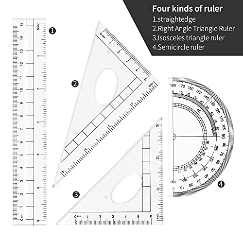 10-Piece Math Geometry Kit for Homeschool Students